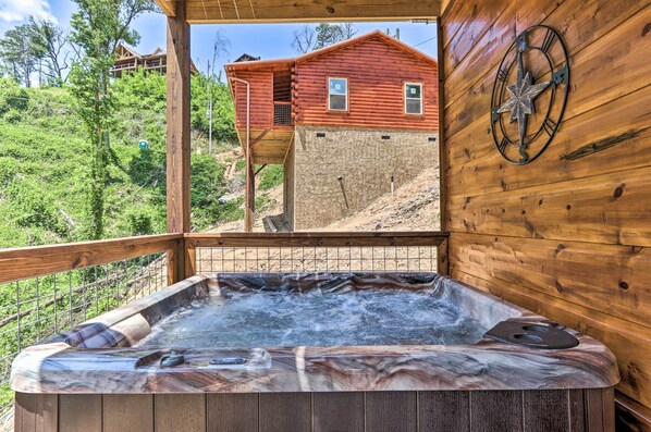 House (2 Bedrooms) | Interior - Hot Tub, Game Room, Decks: Cabin in Gatlinburg (Gatlinburg)
