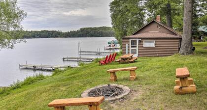 Lakefront Minocqua Cabin w/ Dock & Fire Pit!