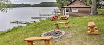 Lakefront Minocqua Cabin w/ Dock & Fire Pit!