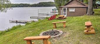 Lakefront Minocqua Cabin w/ Dock & Fire Pit!