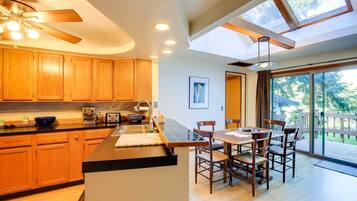 Microwave, oven, stovetop, dishwasher