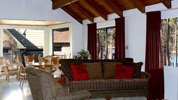 TV, fireplace, DVD player