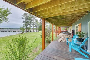 House (5 Bedrooms) | Interior - Decks & Lake Views: Waterfront Hot Springs Home! (Hot Springs)