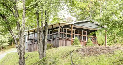 Deck + Fire Pit: Riverfront Sylva Getaway!