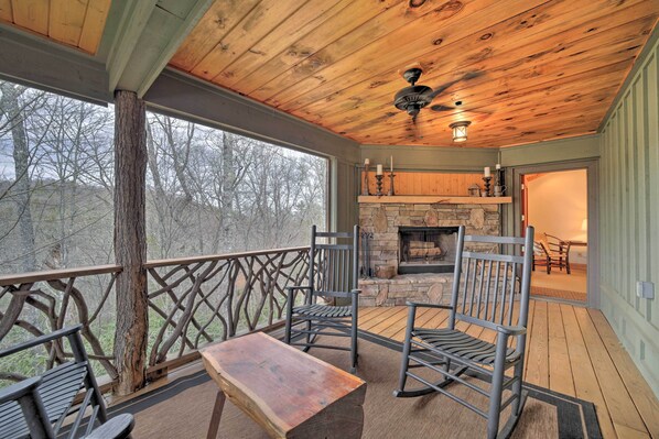 Front of property - Woodsy Smoky Mtn Hideaway w/ Grill & Views! (Cashiers)