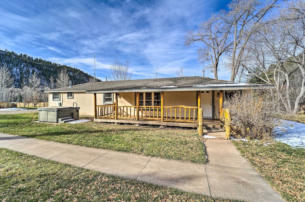 Exterior, New! Dolores Ranch Cabin w/ Hot Tub, 1-acre Yard!