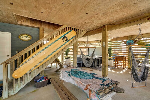 House (4 Bedrooms) | Front of property - Hot Tub & Fire Pit: Outer Banks Family Getaway! (Nags Head)