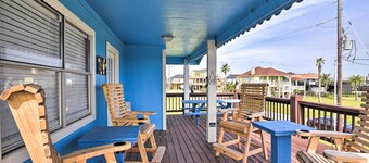 Ocean View, Deck: Colorful Crystal Beach Home!