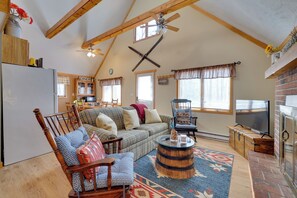 House (2 Bedrooms) | Interior - Walk to Beach: Pocono Lake Cabin w/ Pool Access! (Pocono Lake)