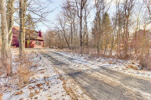 House (3 Bedrooms) | Interior - Private Spa, Fire Pit & Deck: Poconos Home! (Long Pond)
