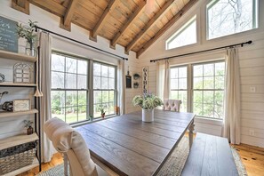 House (3 Bedrooms) | Interior - Deck + Fire Pits: Lake Toxaway Getaway! (Lake Toxaway)