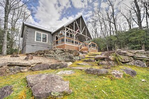 House (3 Bedrooms) | Interior - Deck + Fire Pits: Lake Toxaway Getaway! (Lake Toxaway)