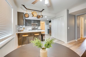 Microwave, oven, stovetop, dishwasher