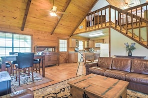 House (2 Bedrooms) | Interior - On Farm: Rustic Carmine Log Cabin w/ Porch! (Carmine)