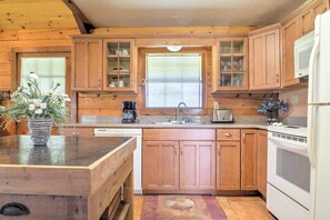 House (2 Bedrooms) | Interior - On Farm: Rustic Carmine Log Cabin w/ Porch! (Carmine)