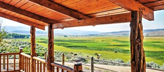 Remote Antimony Log Cabin w/ Green Meadow Views!