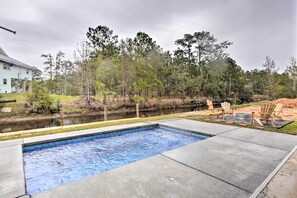 Outdoor pool - Bay St Louis Home w/ Private Pool + Boat Dock (Bay St Louis)
