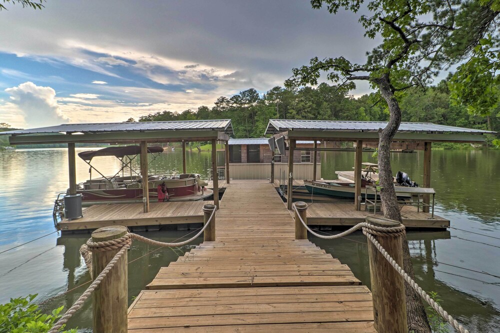 Rustic-chic Riverfront Home w/ Dock, Deck & Canoes