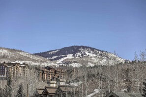 A mountain lodge with multiple buildings, surrounded by snow-covered trees and a clear blue sky. - Steamboat Sanctuary w/ Free Shuttle - 1 Mi to Ski (Steamboat Springs)