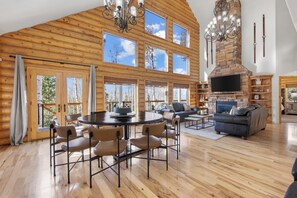 TV, fireplace, video-game console, DVD player