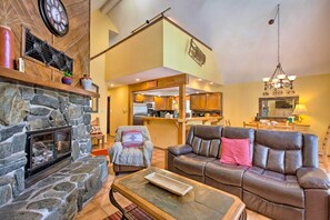 House (3 Bedrooms) | Living area - Serene Angel Fire Cabin w/ Community Pools! (Angel Fire)