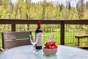 Interior - Furnished Deck & Nat'l Forest Views: Arnold Cabin (Arnold)