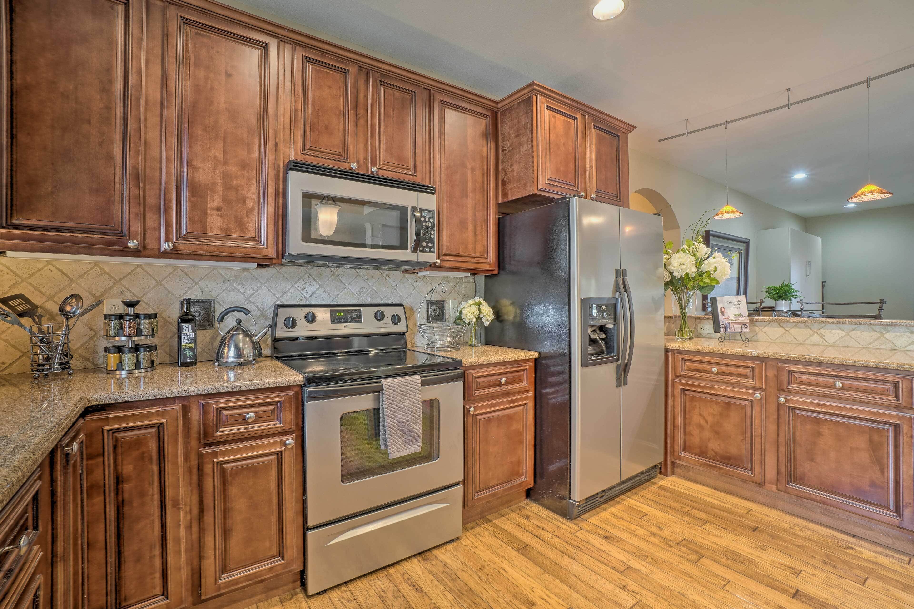 Microwave, oven, stovetop, dishwasher