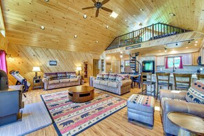 Interior - Hike, Ski & Swim: Luxury Cabin on Silver Lake! (Au Sable Forks)