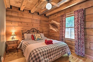 House (3 Bedrooms) | Interior - Deck + Game Room: Lakefront Landrum Cabin! (Landrum)