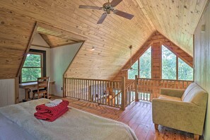 House (3 Bedrooms) | Interior - Deck + Game Room: Lakefront Landrum Cabin! (Landrum)