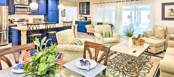 Bright Beaufort Home w/ Porch & Fire Pit!