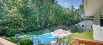 ที่พัก Saratoga Springs พร้อมสระว่ายน้ำและจุดจุดไฟ!