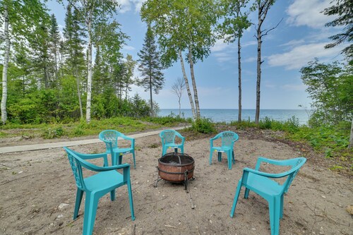 Cheboygan Getaway w/ Fire Pit & Lake Access!