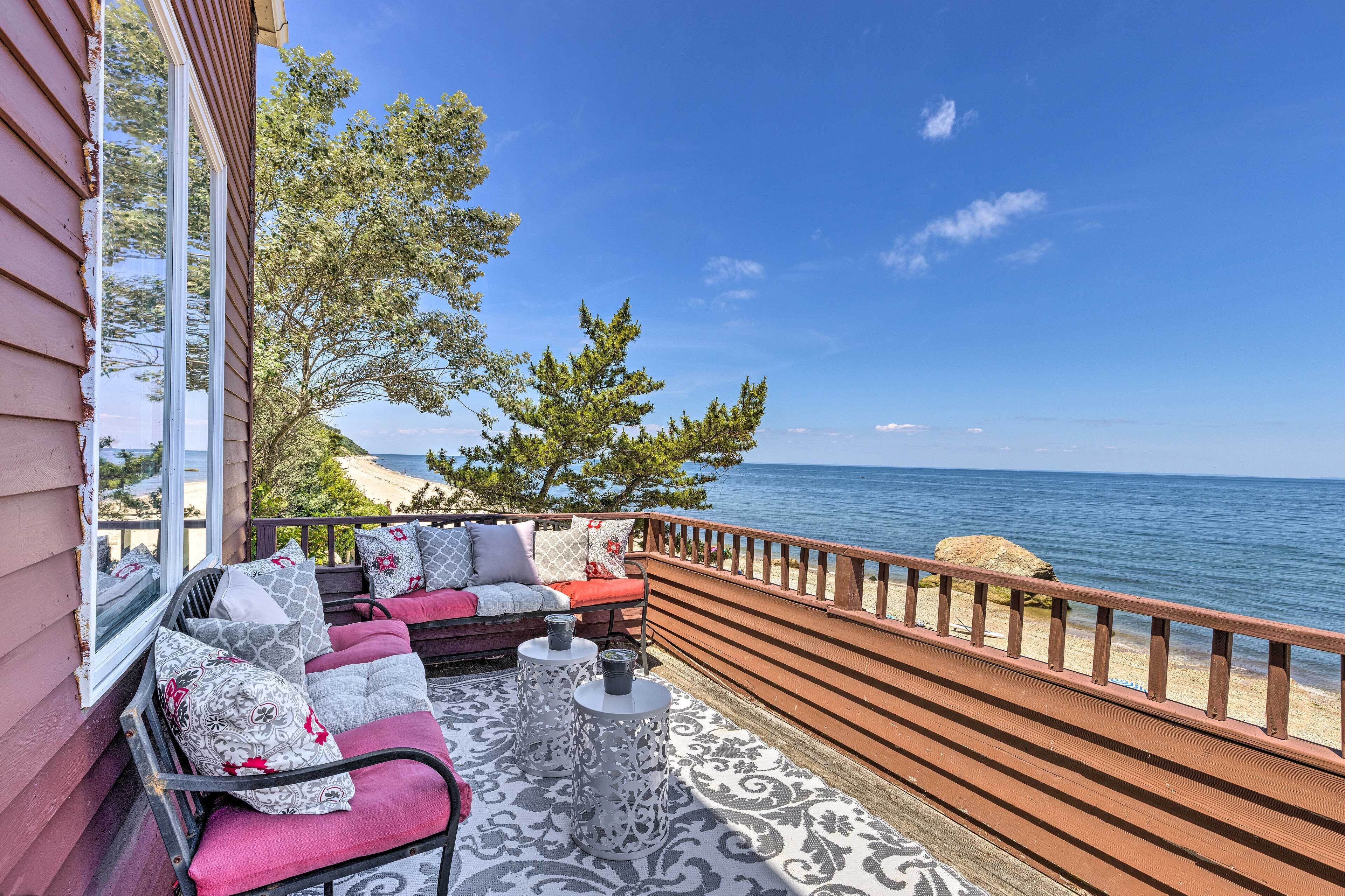 Beachfront Wading River Home w/ Deck & Grill!