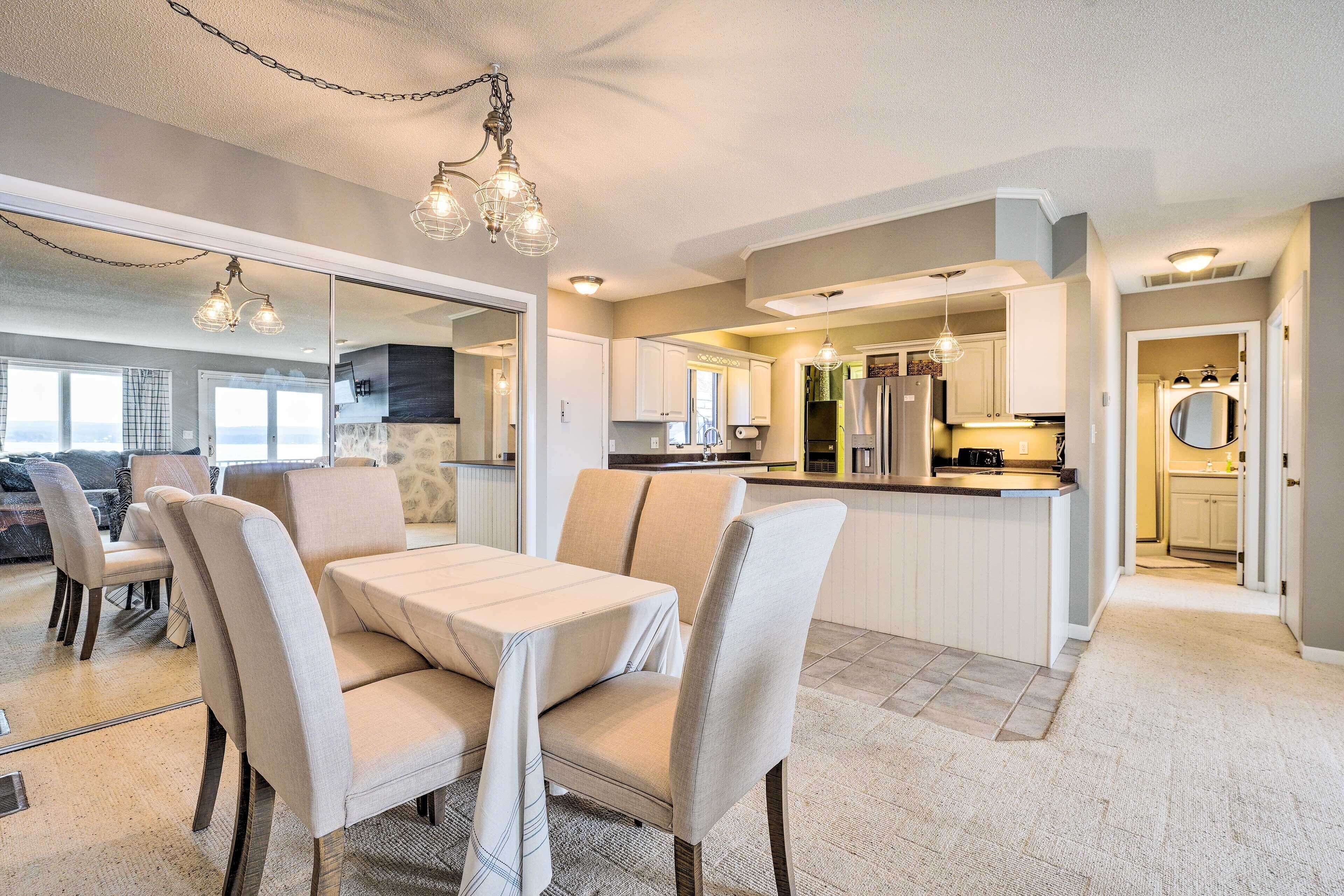 Waterfront Dewittville Condo w/ Furnished Balcony!