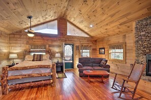 Apartment (0 Bedroom) | Interior - Bryson City Cabin w/ Wraparound Deck & Hot Tub (Bryson City)