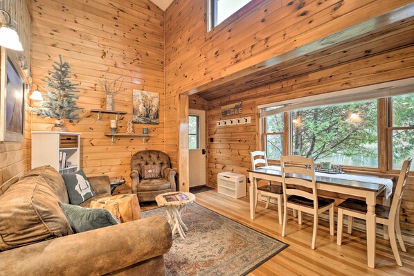 House (2 Bedrooms) | Front of property - Pet-friendly Adirondack Cabin w/ On-site Lake (Saranac Lake)