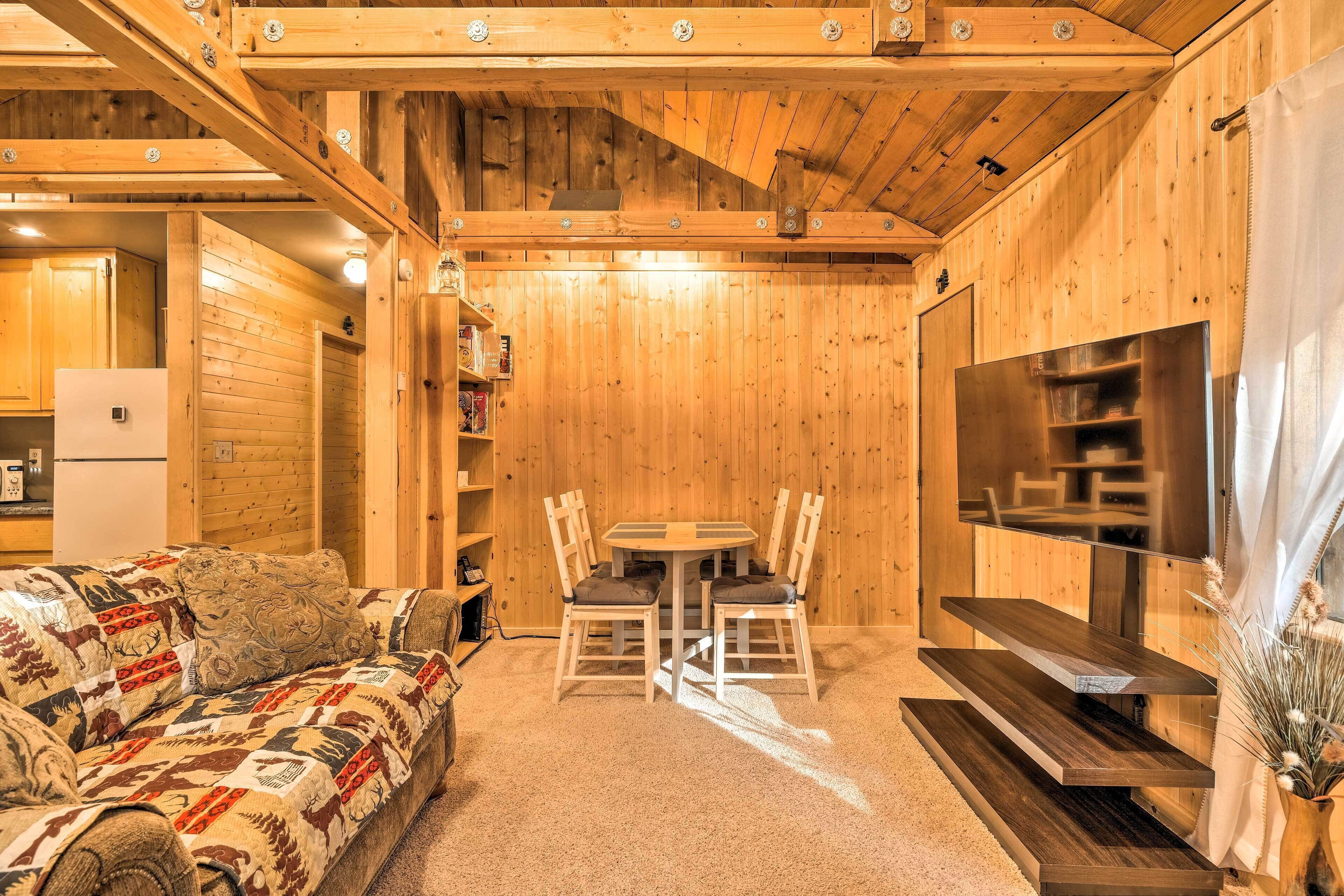 Cabin w/ Fire Pit: Minutes to Vineyards & Hiking!