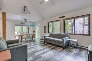 House (3 Bedrooms) | Interior - Screened Porch & Deck: Pet-friendly Poconos Escape (Lackawaxen)