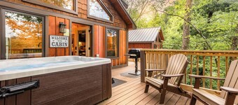 NEXT TO DOLLYWOOD! 1br Sleeps 4 Private Deck, Hot Tub, Gas Grill, Cozy, Comfy