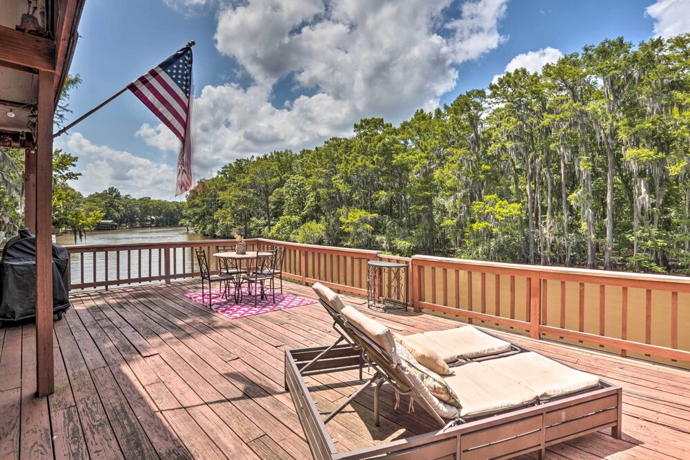 Waterfront Karnack Home w/ Deck & Boathouse!