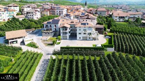 A residential area with modern houses, a central road, and neatly arranged greenery. - Le Rocce Val di Non - Quality Room & Breakfast  (Ville d'Anaunia)