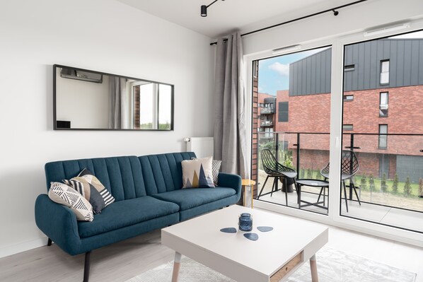 Apartment, 1 Bedroom, Balcony, Sea View | 1 bedroom, individually decorated, laptop workspace, cribs/infant beds - Stara Cegielnia by Renters Prestige (Poznan)