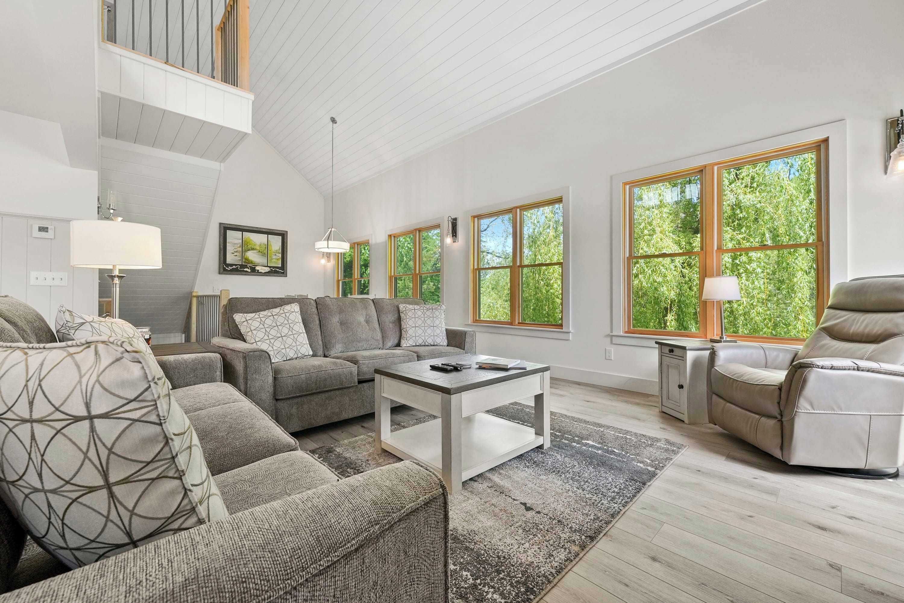 Télévision, cheminée, espaces bureaux