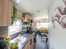 Fridge, dishwasher, electric kettle, toaster