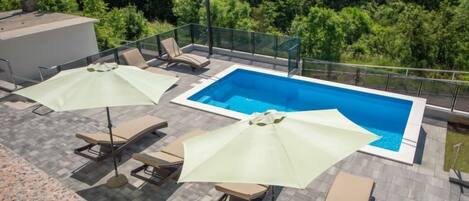 A heated pool
