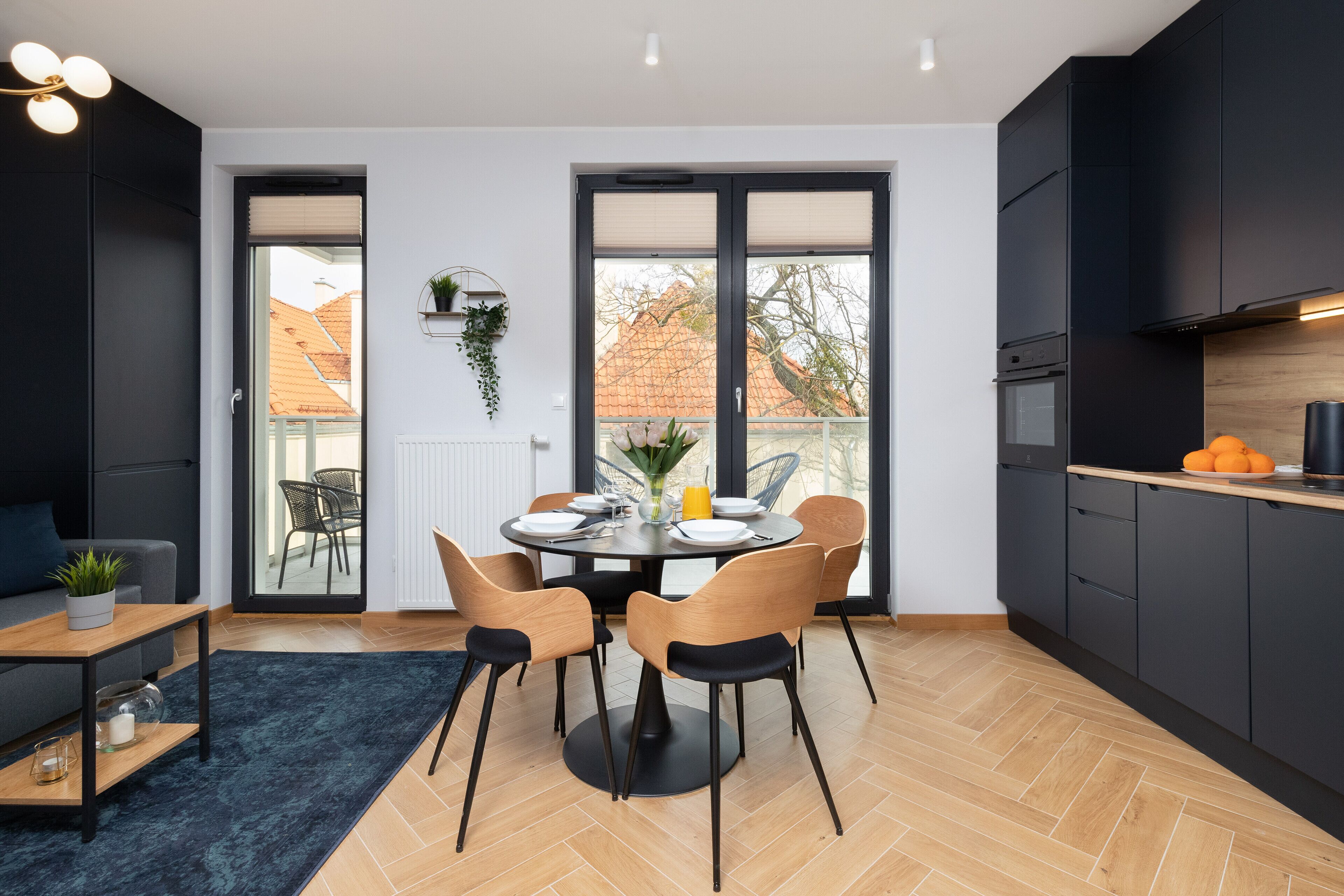 Apartment, 1 Bedroom, Balcony | Private kitchen | Oven, freezer