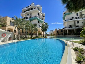 A heated pool