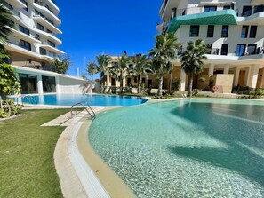 A heated pool