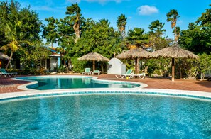 Outdoor pool - Spacious apartment,  lagoon view, minutes away from beach and town! 10% DISC (Bonaire)